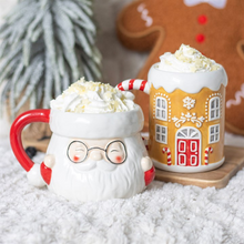 Load image into Gallery viewer, Candy Cane Gingerbread House Mug