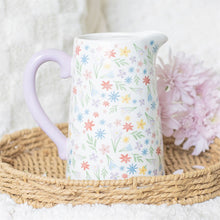 Load image into Gallery viewer, Spring Floral Print Ceramic Flower Jug