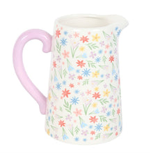 Load image into Gallery viewer, Spring Floral Print Ceramic Flower Jug
