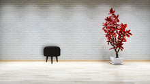 Load image into Gallery viewer, Black Velvet Round Footstool