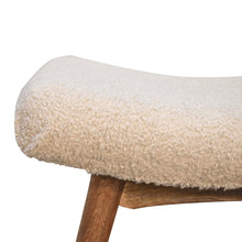 Load image into Gallery viewer, Nordic Cream Boucle Hallway Bench