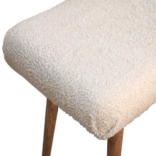 Load image into Gallery viewer, Nordic Cream Boucle Hallway Bench