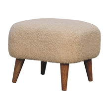 Load image into Gallery viewer, Cream Boucle Footstool