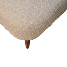 Load image into Gallery viewer, Cream Boucle Footstool