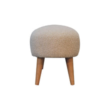 Load image into Gallery viewer, Cream Rounded Boucle Bench