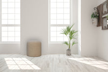 Load image into Gallery viewer, Cream Boucle Pouffe