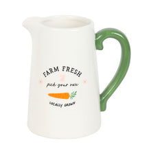 Load image into Gallery viewer, Farm Fresh Carrot Patch Ceramic Flower Jug