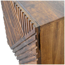 Load image into Gallery viewer, Chestnut Ridged Carved Line Bedside Table