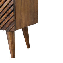 Load image into Gallery viewer, Chestnut Ridged Carved Line Bedside Table