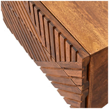 Load image into Gallery viewer, Chestnut Ridged Carved Line Media TV Unit