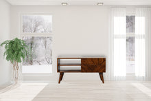 Load image into Gallery viewer, Chestnut Ridged Carved Line Media TV Unit