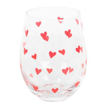 Load image into Gallery viewer, Heart Print Stemless Glass