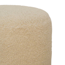 Load image into Gallery viewer, Cream Boucle Pouffe