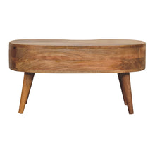 Load image into Gallery viewer, Oak Curved Wooden Storage Coffee Table