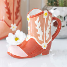 Load image into Gallery viewer, Pink Cowboy Boot Shaped Mug