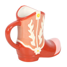 Load image into Gallery viewer, Pink Cowboy Boot Shaped Mug