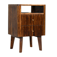 Load image into Gallery viewer, Retro Ridged Bedside Table