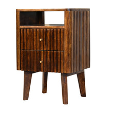 Load image into Gallery viewer, Retro Ridged Bedside Table