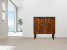 Load image into Gallery viewer, Retro Chestnut Wooden Ridged Sideboard Cabinet