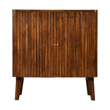 Load image into Gallery viewer, Retro Chestnut Wooden Ridged Sideboard Cabinet