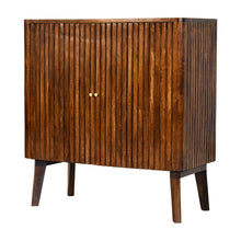 Load image into Gallery viewer, Retro Chestnut Wooden Ridged Sideboard Cabinet