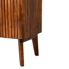 Load image into Gallery viewer, Retro Chestnut Wooden Ridged Sideboard Cabinet