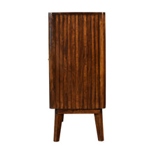 Load image into Gallery viewer, Retro Chestnut Wooden Ridged Sideboard Cabinet