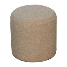 Load image into Gallery viewer, Cream Boucle Pouffe