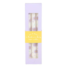 Load image into Gallery viewer, Set of 3 Purple Daisy Taper Candles