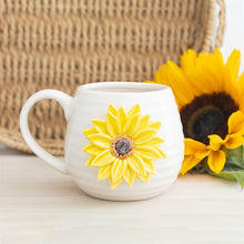 Load image into Gallery viewer, Hello Sunshine Rounded Mug with 3D Sunflower