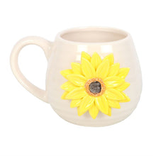 Load image into Gallery viewer, Hello Sunshine Rounded Mug with 3D Sunflower