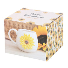 Load image into Gallery viewer, Hello Sunshine Rounded Mug with 3D Sunflower