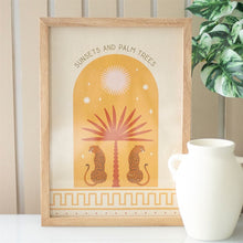Load image into Gallery viewer, Leopard Palm Framed Wall Art Print