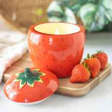 Load image into Gallery viewer, Strawberry Shaped Candle Jar