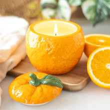 Load image into Gallery viewer, Orange Shaped Candle Jar