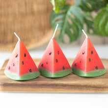Load image into Gallery viewer, Set of 3 Watermelon Shaped Candles