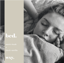 Load image into Gallery viewer, Wxy Bed Candle Warm Musk, Black Vanilla, White Flowers & Soft Linen