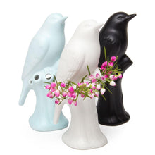 Load image into Gallery viewer, Black Bird Flower Bud Vase