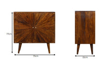 Load image into Gallery viewer, Sunburst Wooden Sideboard 2 Door Shelf Cabinet