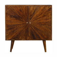 Load image into Gallery viewer, Sunburst Wooden Sideboard 2 Door Shelf Cabinet