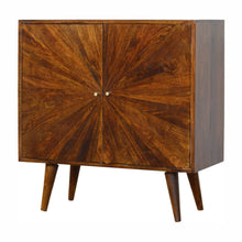 Load image into Gallery viewer, Sunburst Wooden Sideboard 2 Door Shelf Cabinet