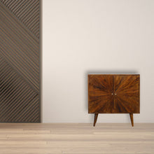 Load image into Gallery viewer, Sunburst Wooden Sideboard 2 Door Shelf Cabinet