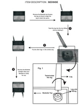 Load image into Gallery viewer, Gold Sunburst Chesnut Medium Bedside Table