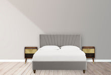 Load image into Gallery viewer, Gold Sunburst Chesnut Medium Bedside Table