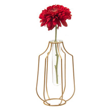 Load image into Gallery viewer, Gold Wire Test Tube Silhouette Bud Vase