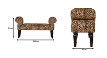 Load image into Gallery viewer, Leopard Print Velvet End Of Bed Bench