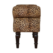 Load image into Gallery viewer, Leopard Print Velvet End Of Bed Bench