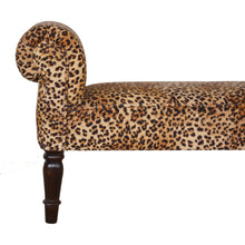 Load image into Gallery viewer, Leopard Print Velvet End Of Bed Bench