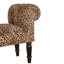 Load image into Gallery viewer, Leopard Print Velvet End Of Bed Bench