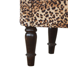 Load image into Gallery viewer, Leopard Print Velvet End Of Bed Bench